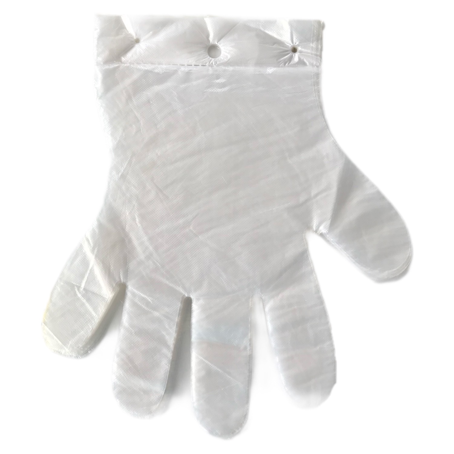 100 ks / balení PE plastové blokované jednorázové rukavice