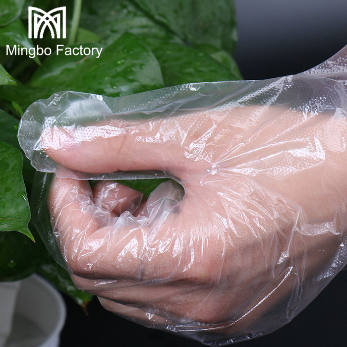 Jednorázové průhledné kuchyňské plastové rukavice