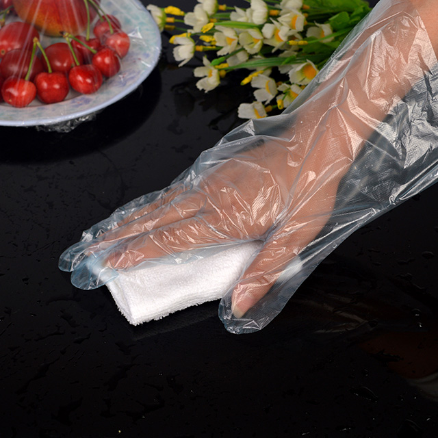 Jednorázové voděodolné PE rukavice potravinářské kvality