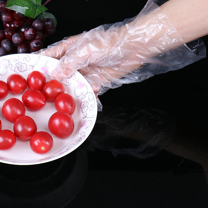 Plastové Poly jednorázové rukavice pro manipulaci s potravinami
