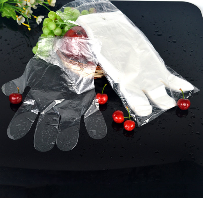 Kuchyňské jednorázové PE rukavice bezpečné pro potraviny